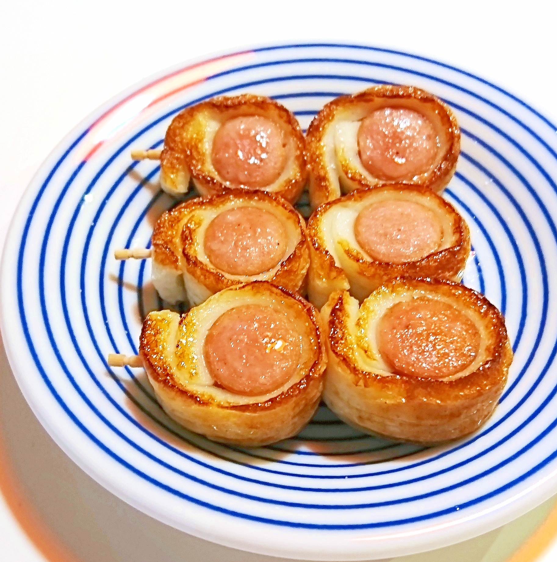 お弁当に■ウインナーのちくわ巻き■