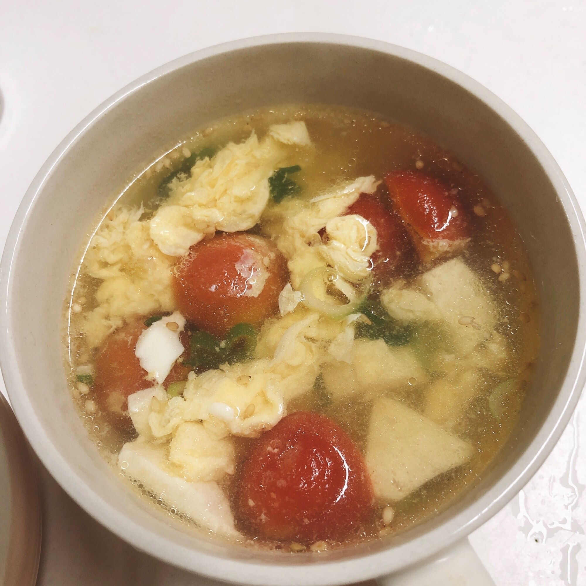 トマトと豆腐の中華卵スープ レシピ 作り方 By なおのり 楽天レシピ