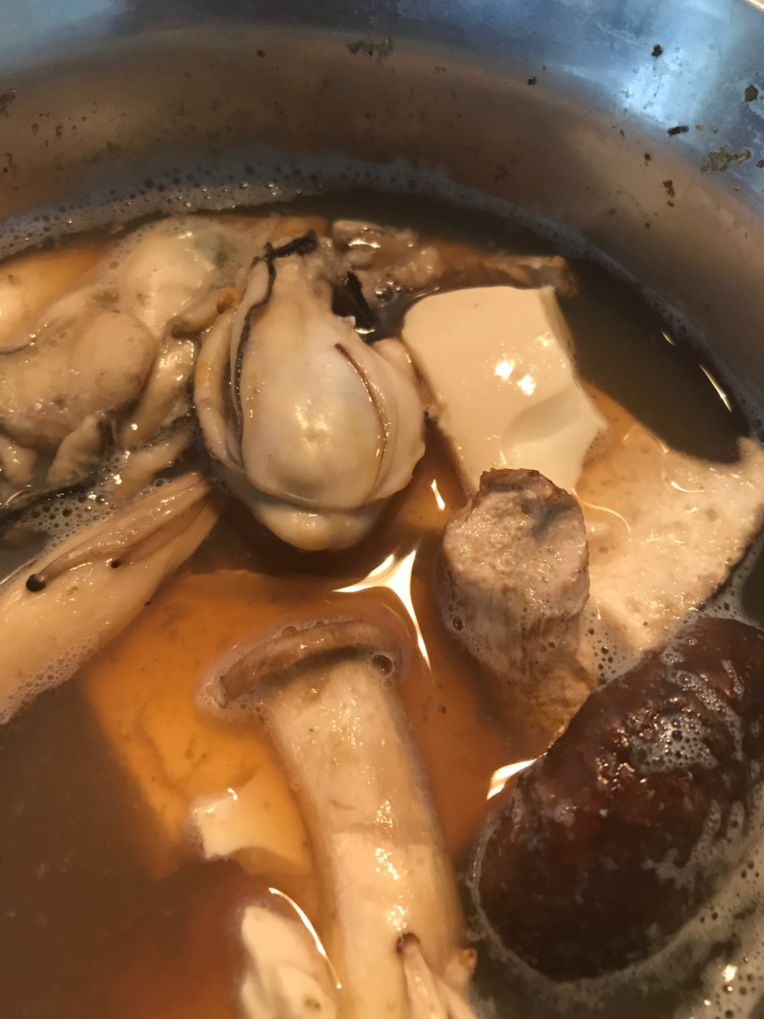 牡蠣、豆腐鍋