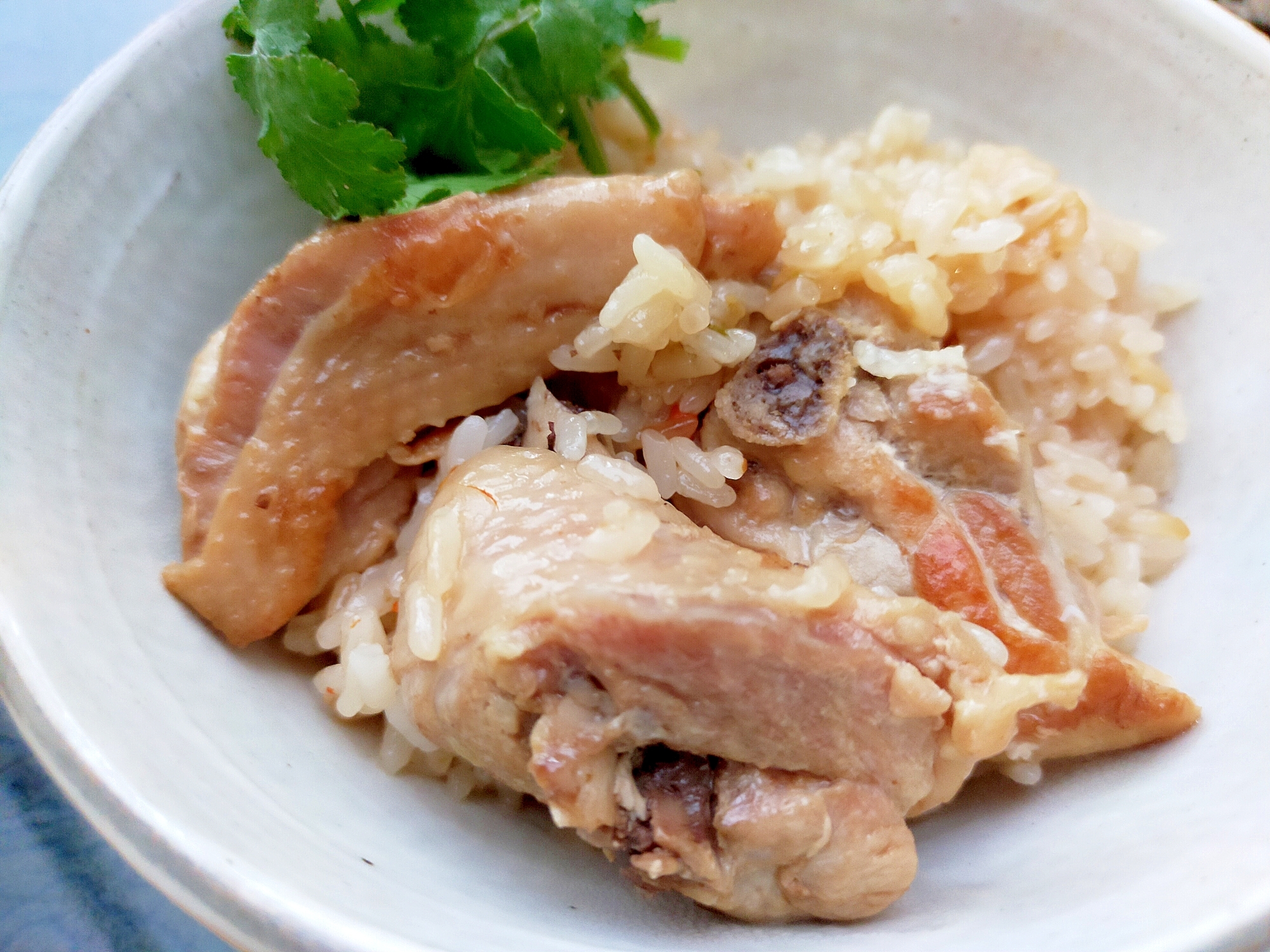 生姜たっぷり炊飯器でつくる麻油鶏飯