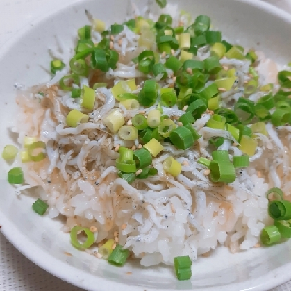 さっぱり美味しい！しらす丼 温泉卵添え