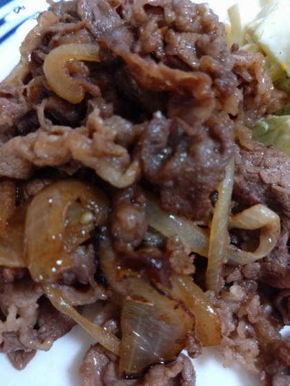 牛肉と玉ねぎの甘辛煮