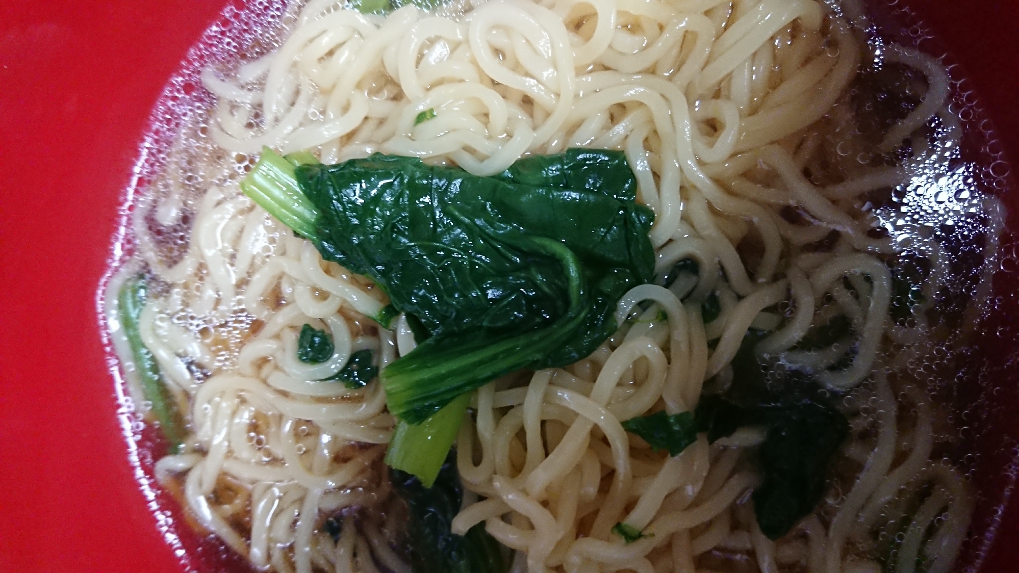 ほうれん草醤油の中華ラーメン