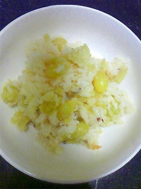 銀杏とさつま芋のコラボご飯