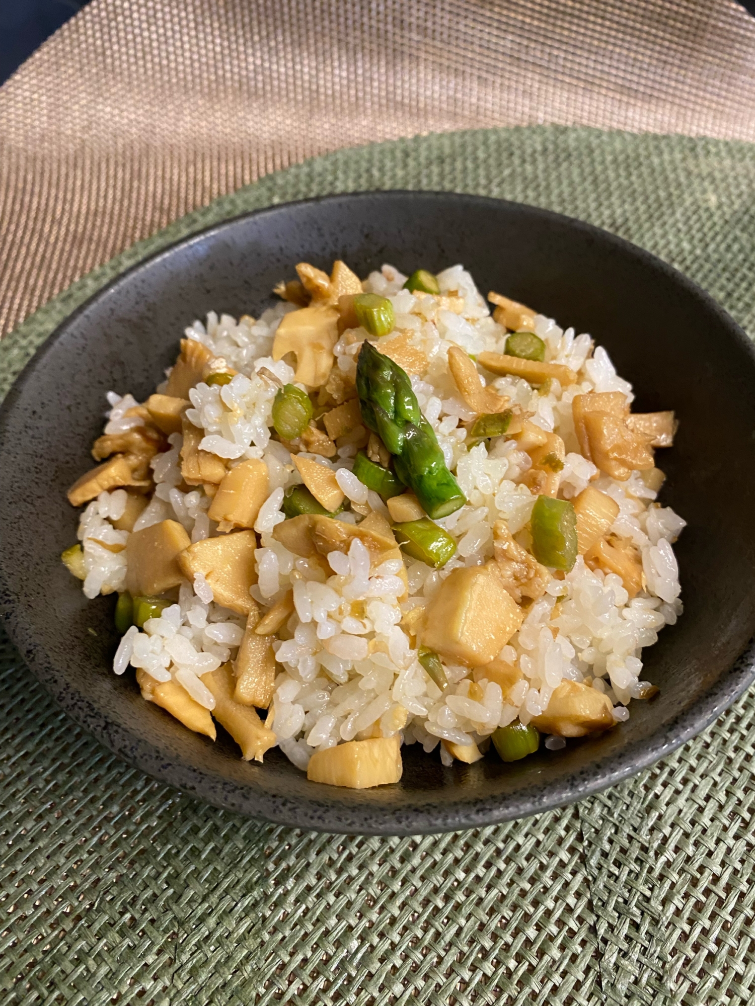 美味しい❣️筍とアスパラガスの混ぜご飯