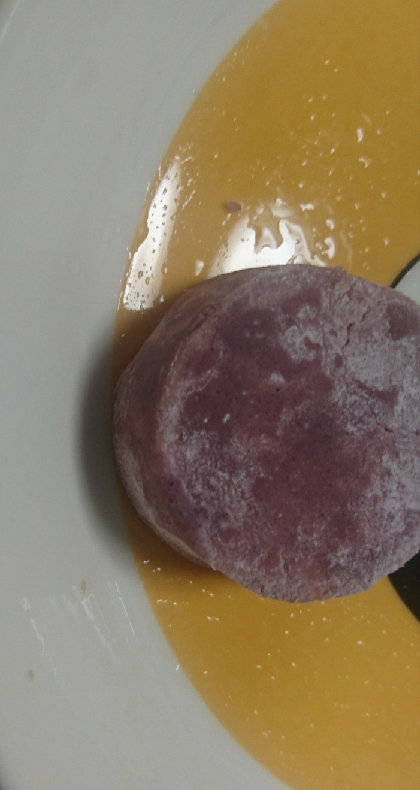 紫芋で作ってみました✨見本レシピほど綺麗な芋ではありませんが美味しかったです✨(^^)v✨
