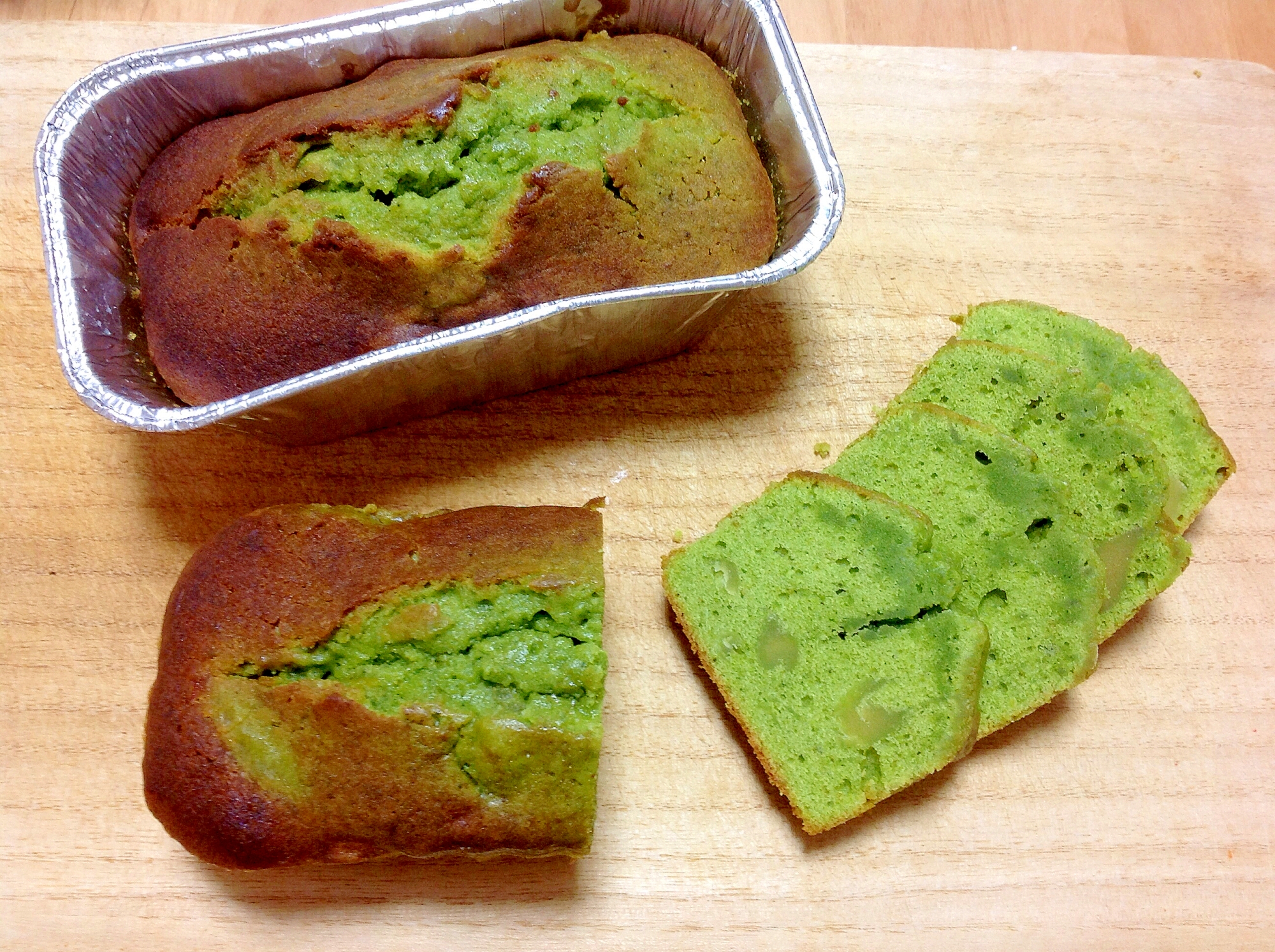 抹茶と栗餡のパウンドケーキ