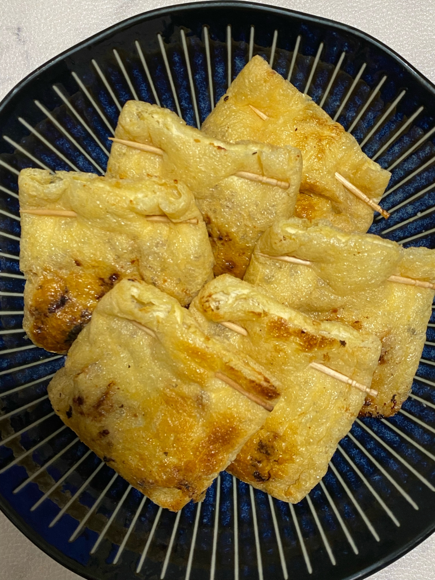 簡単‼️焼き油揚げ納豆☆おつまみに最適