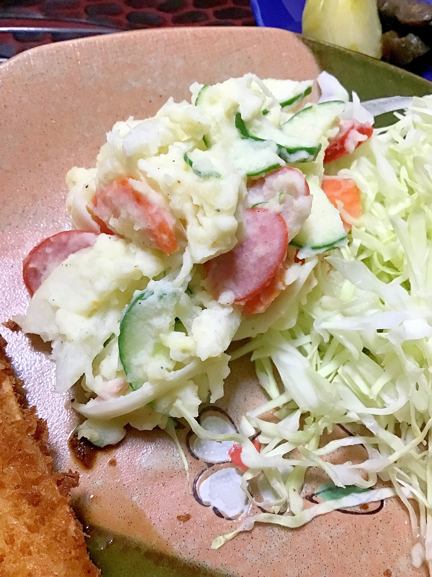 赤ウインナーのポテトサラダ。