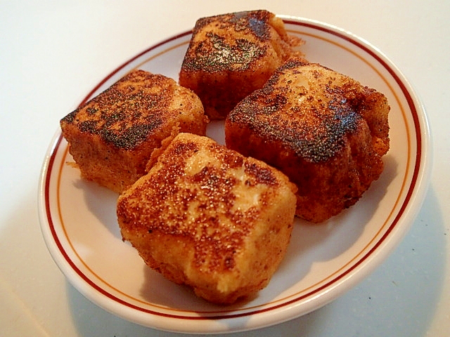 大豆粉パンケーキミックスで　生姜香る豆腐天♬