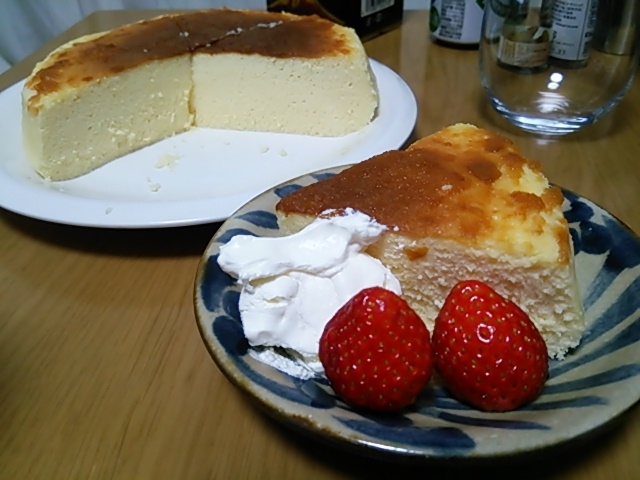 取っ手が取れるフライパンで☆しゅわっとチーズケーキ