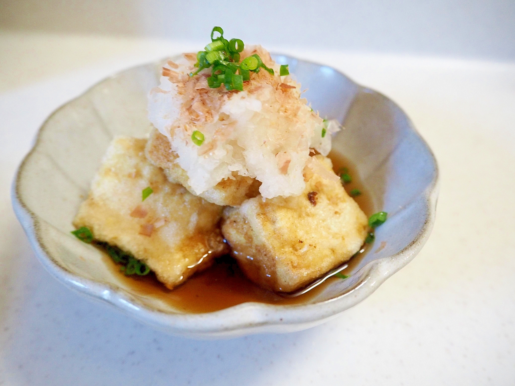 【お家で居酒屋シリーズ】めんつゆで簡単揚げ出し豆腐