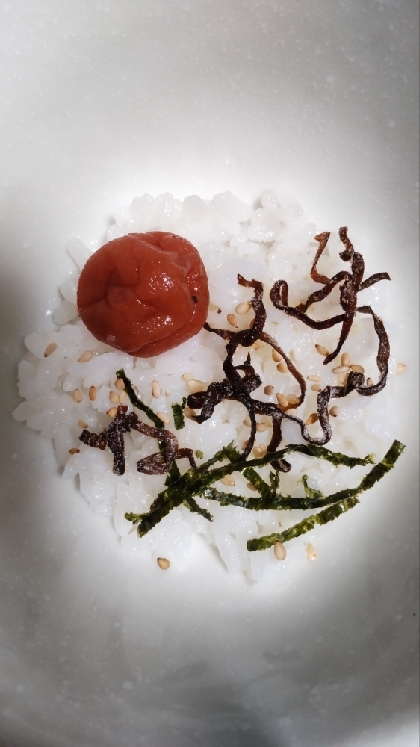 昆布と梅♪お茶漬け