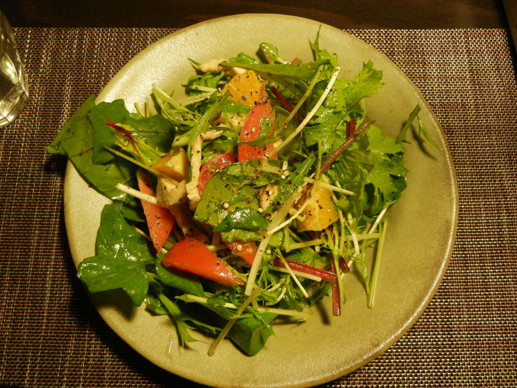 みかんと水菜とルッコラのサラダ