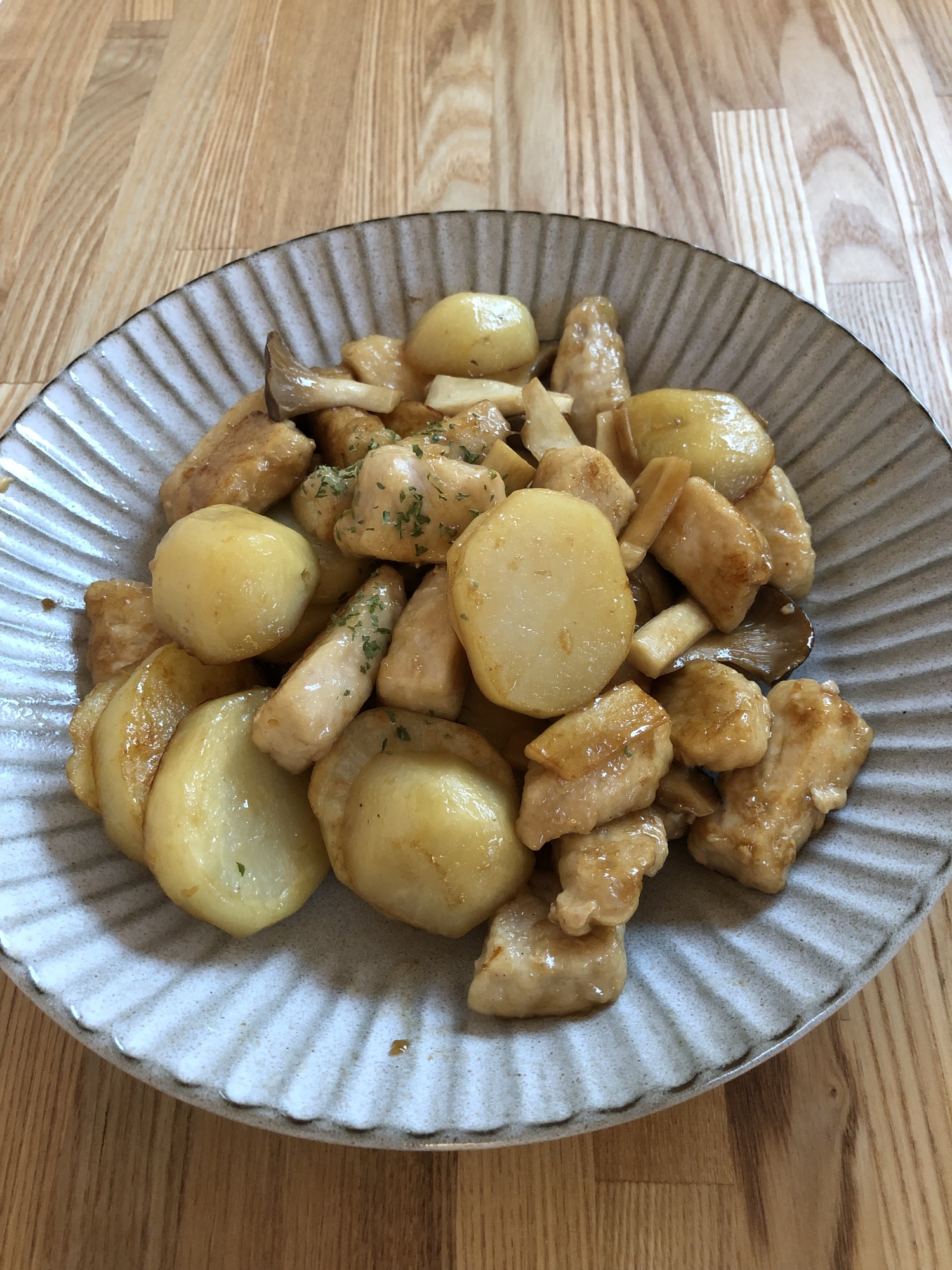 【簡単】メカジキのじゃがバター醤油