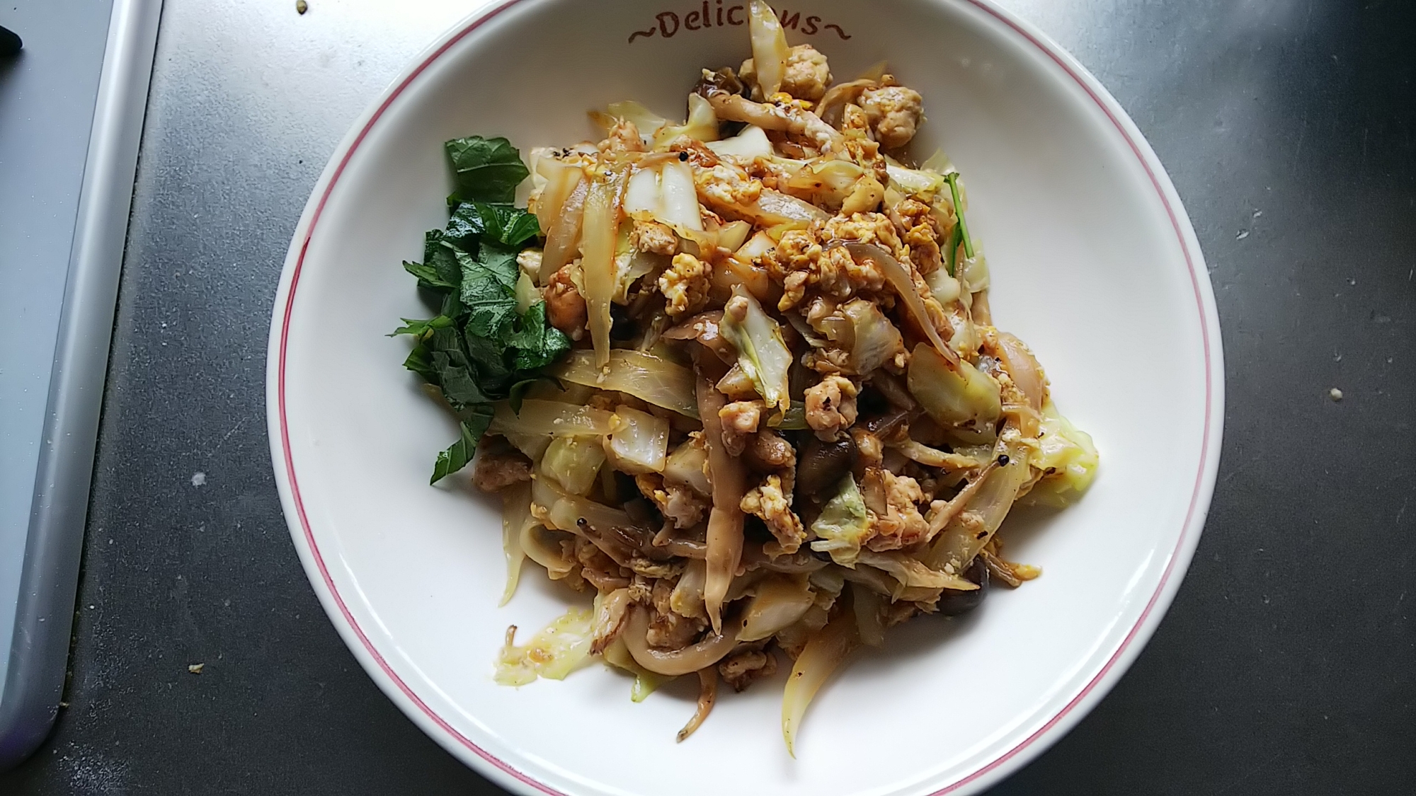 鳥ミンチを使った卵野菜炒め