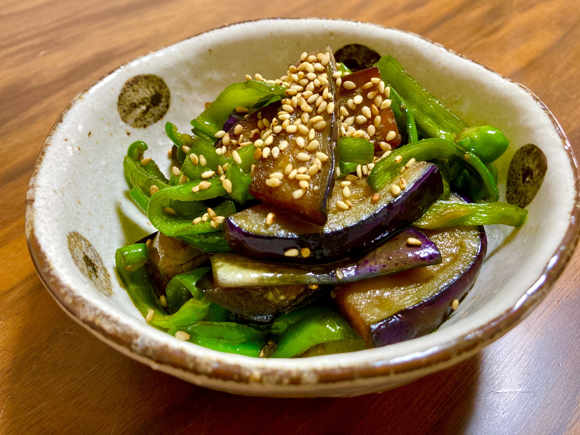 茄子とピーマンの和風炒め