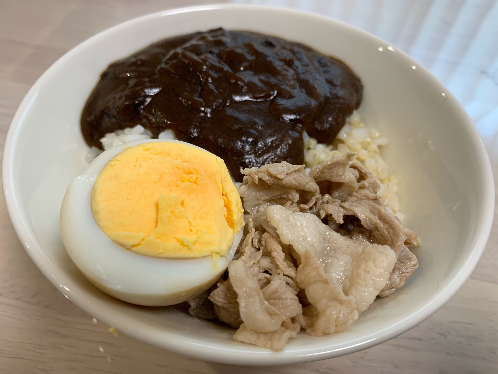 時短簡単、ゆでたまご麺つゆづけ、ランチ