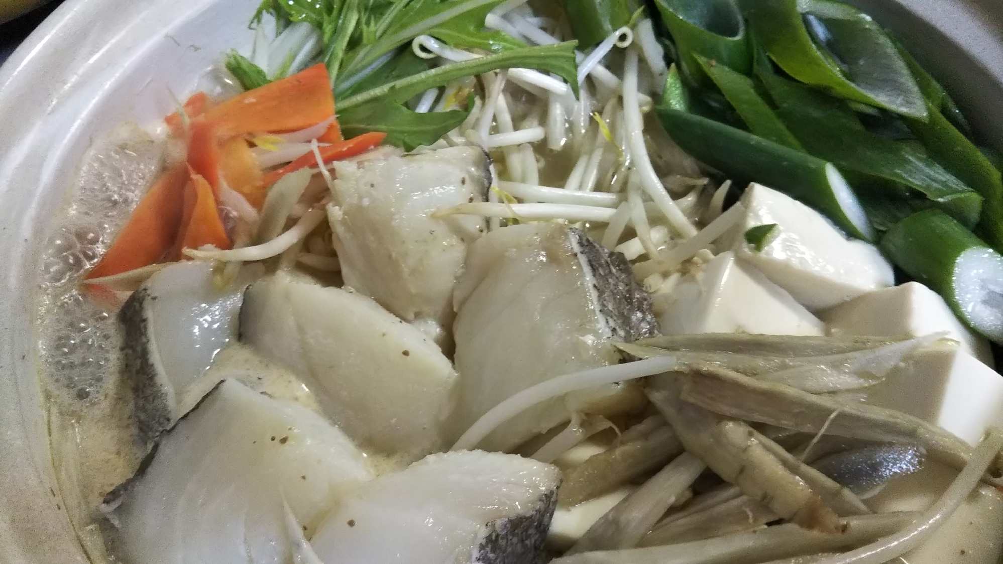 鱈と野菜の中華風鍋☆