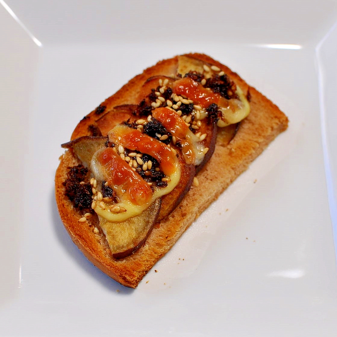 焼き芋＆鰹そぼろdeマヨチーズトースト