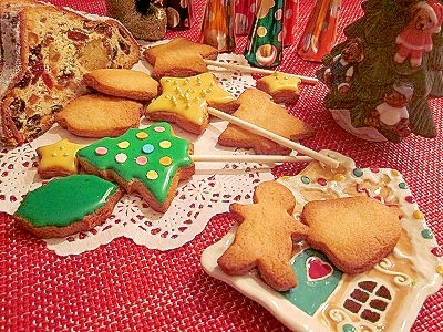 大豆粉クリスマスロリポップクッキー