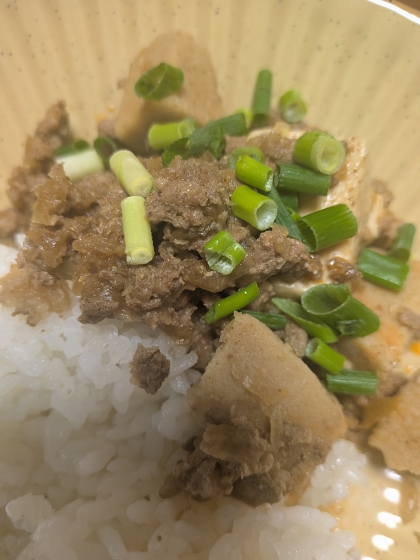 高野豆腐のそぼろ味噌煮