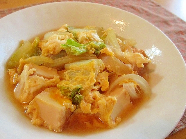 くたくた白菜と厚揚げの卵とじ レシピ 作り方 By ちえ Sキッチン 楽天レシピ
