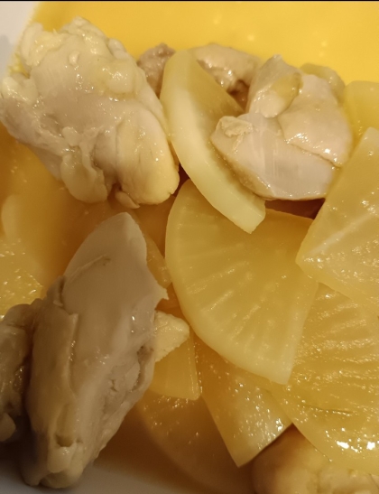 鶏肉と大根の甘酢炒め