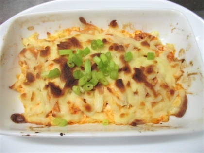 キムチ豆腐のチーズ焼き