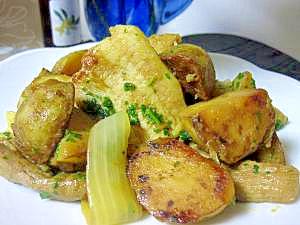 ジャガイモと豚肉のカレー粉炒め♥