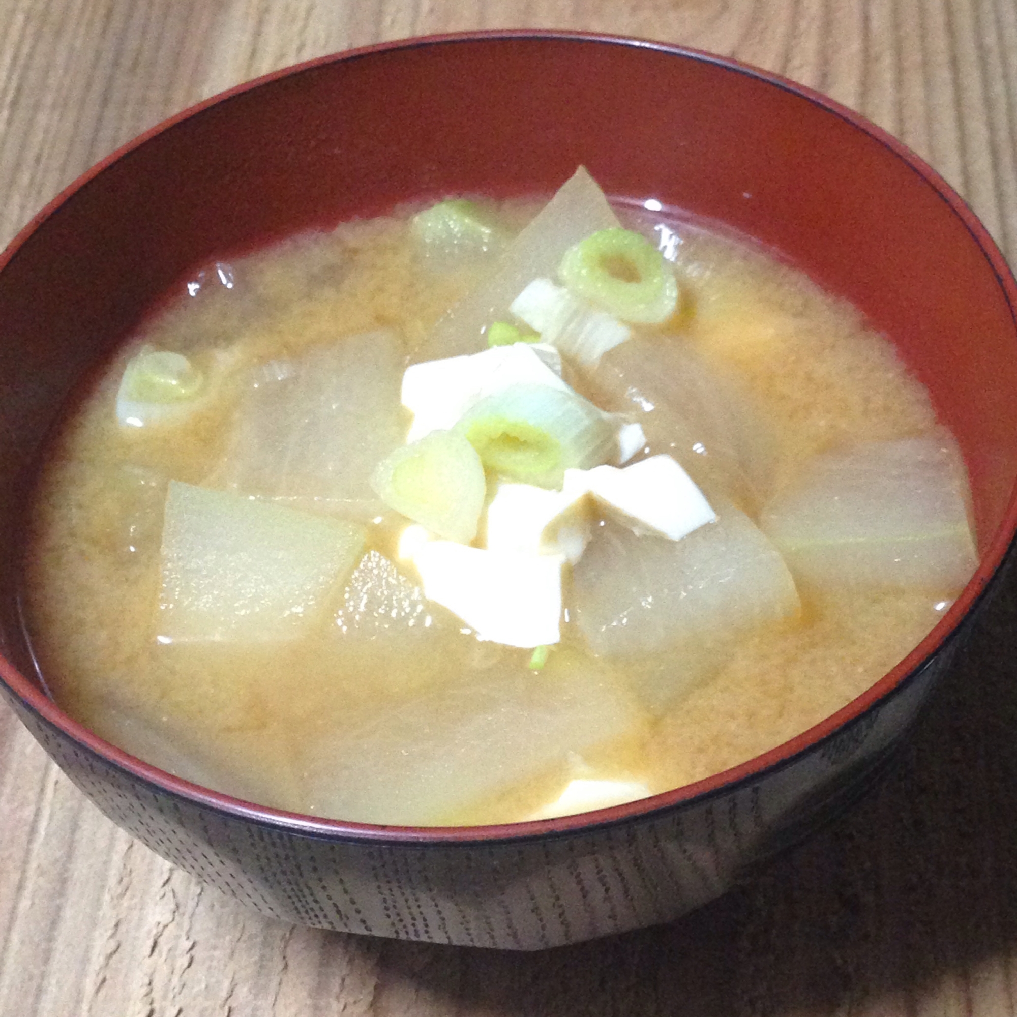 冬瓜と豆腐のお味噌汁♪