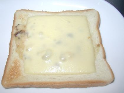粉チーズがなかったので、とろけるスライスチーズをのせました。アンチョビの旨みでとってもおいしかったです。ごちそうさまでした。