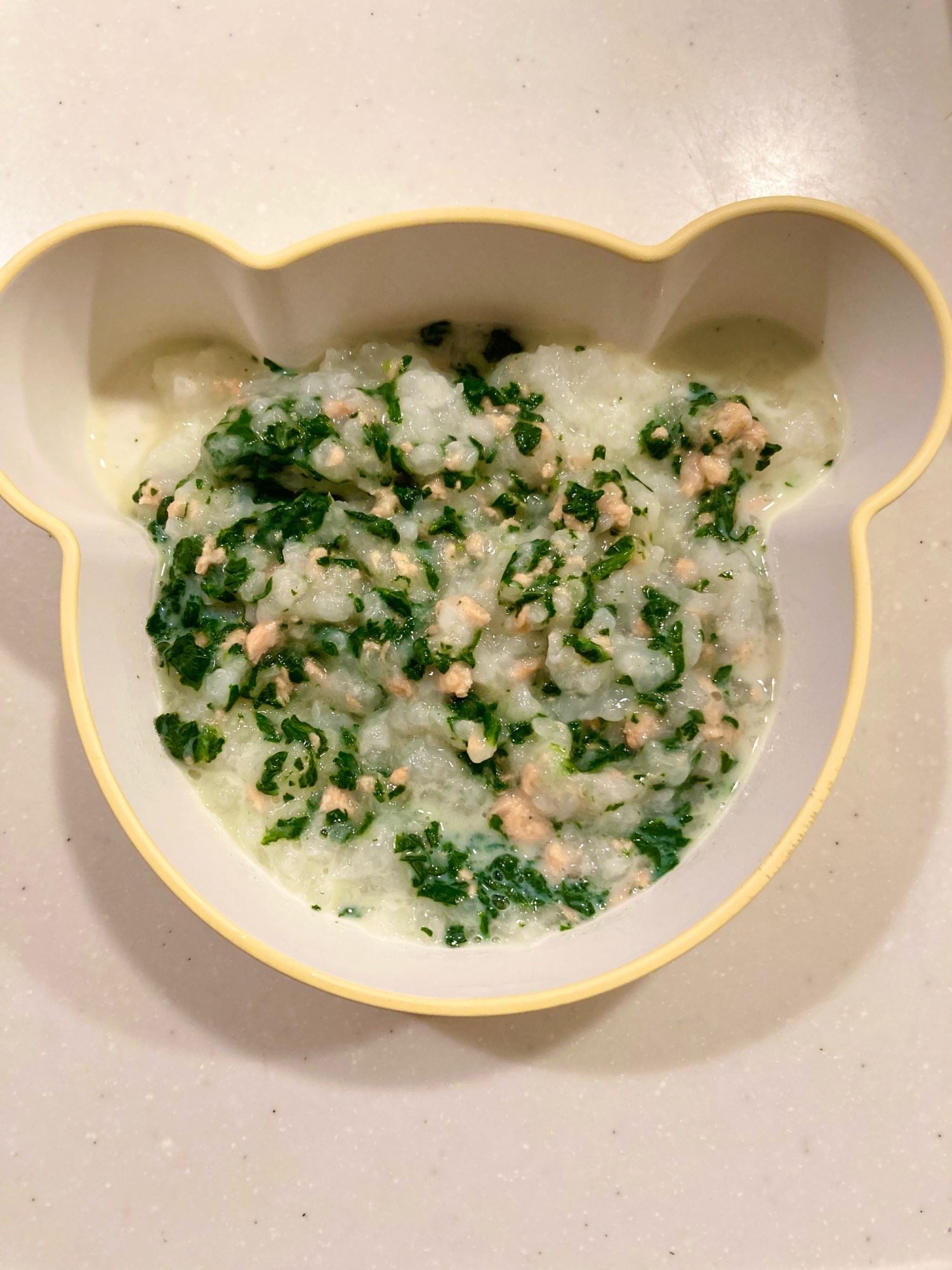 離乳食中期 レンジで 鮭とほうれん草の豆乳リゾット レシピ 作り方 By わいぴー 楽天レシピ