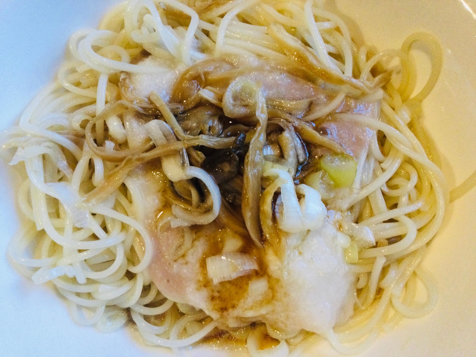 エリンギとろろそうめん