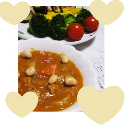 サラダとハヤシライスෆ˚*orカレーライス