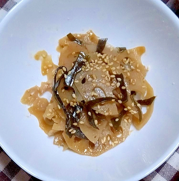 蓮根と昆布のキンピラ風
