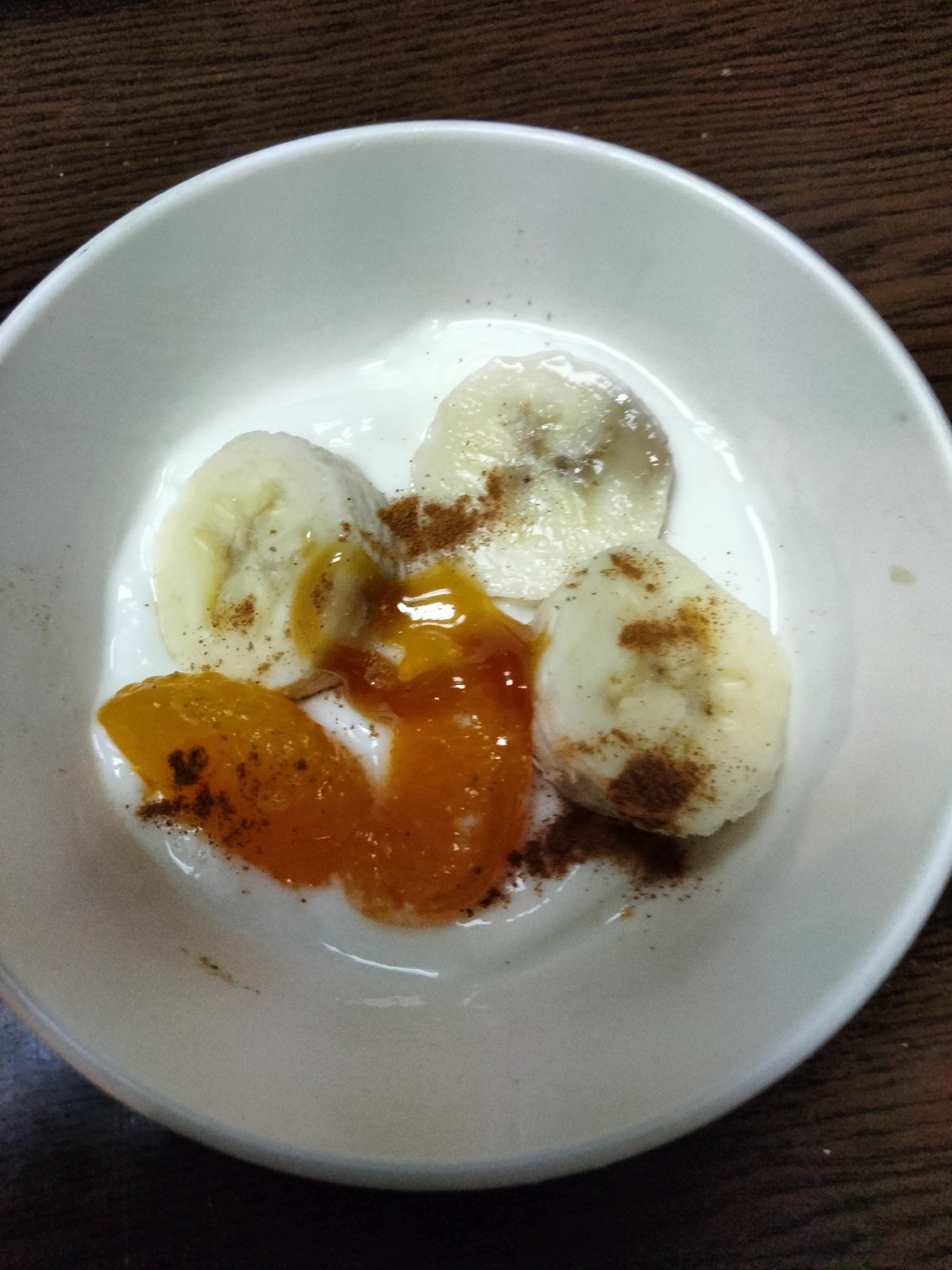 今日のヨーグルト♡バナナ&みかん