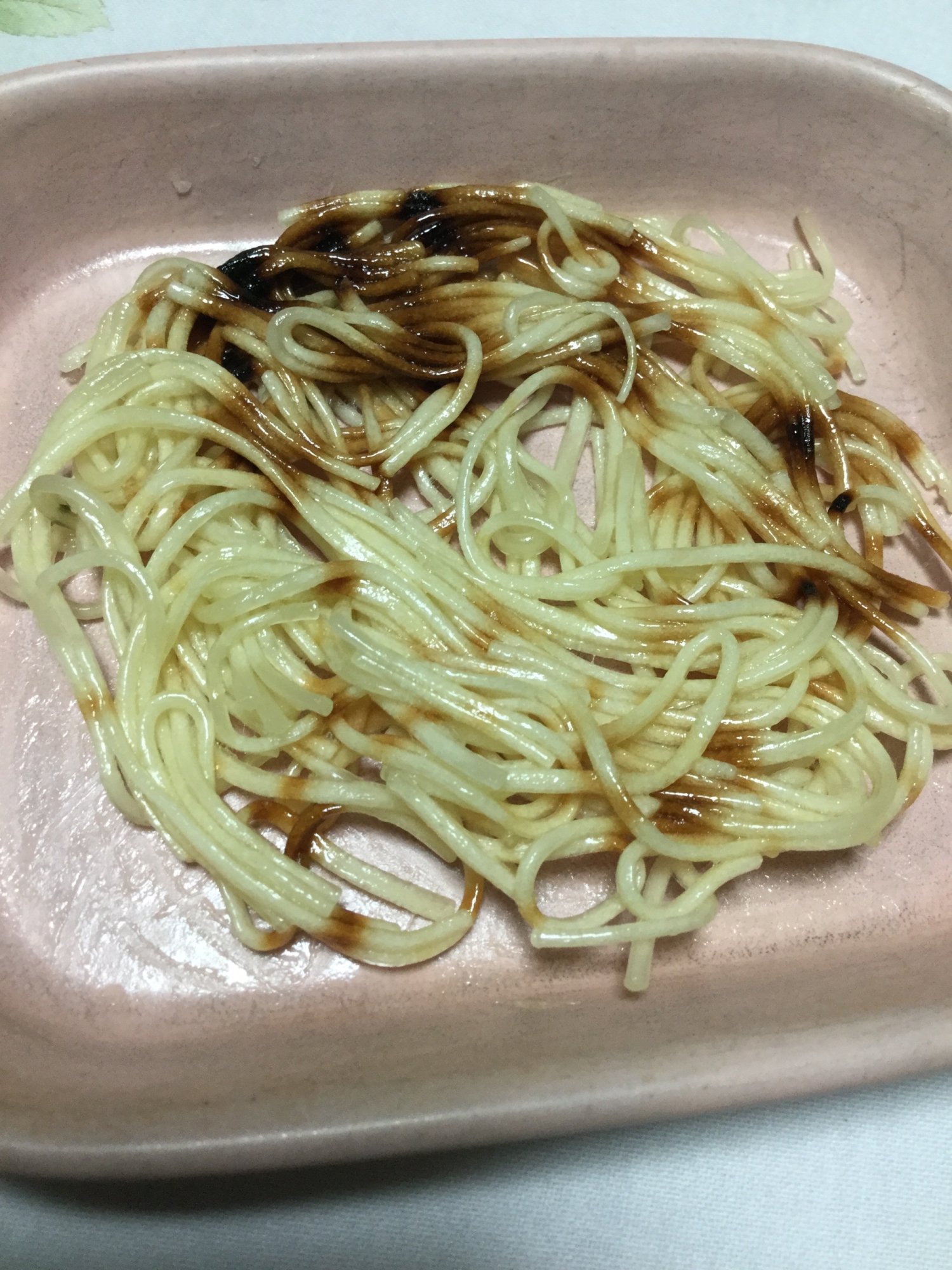 レンジで素麺の砂糖焼き