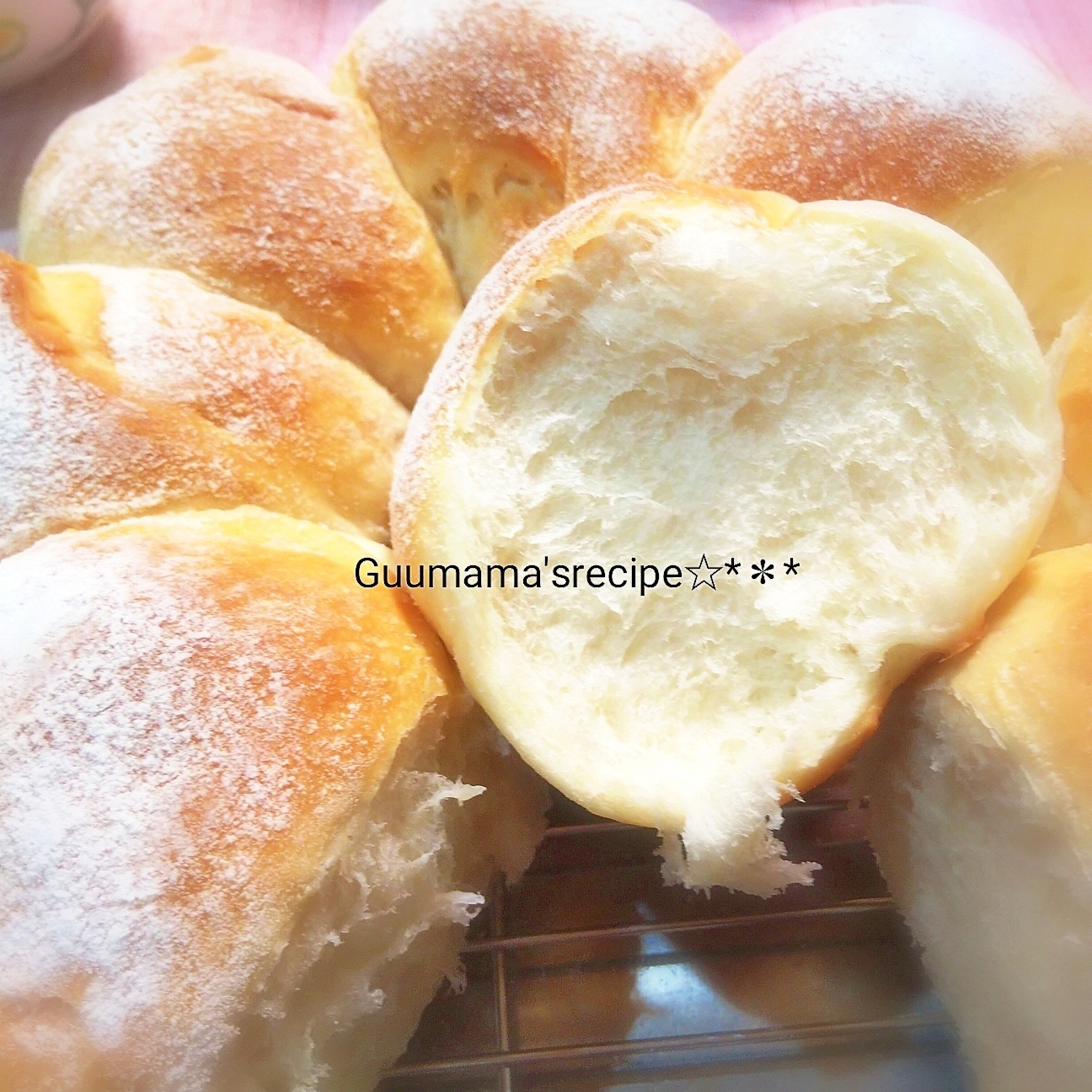 ふわっふわ♡優しい甘さ♡ミルクちぎりパン