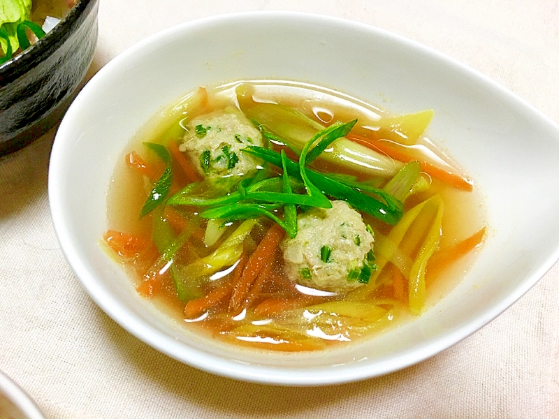 リメイクレシピ♪ニラ肉団子入り簡単スープ♡