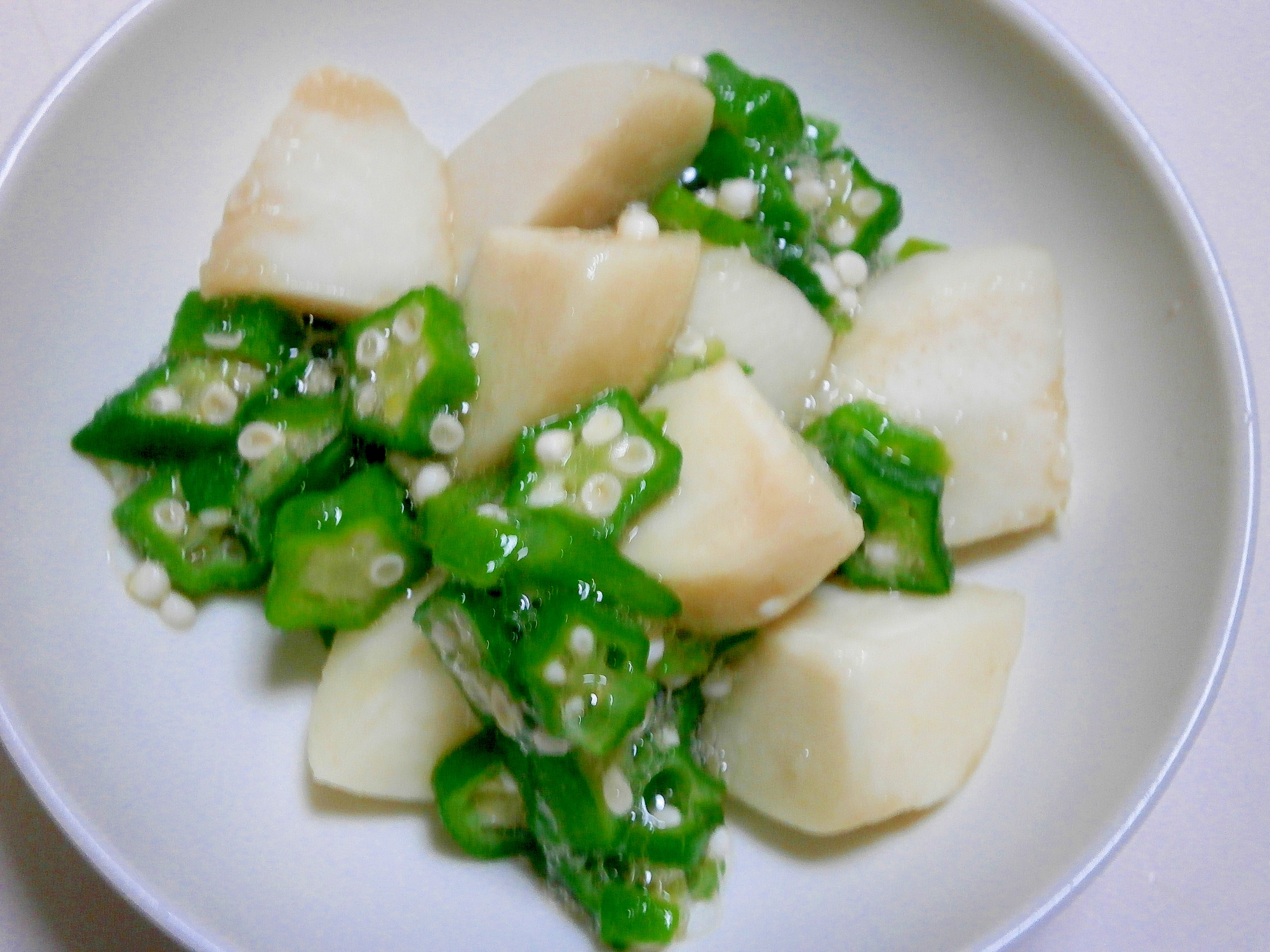 冷凍里芋で 里芋とオクラの煮もの レシピ 作り方 By なな1151 楽天レシピ