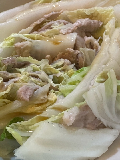 白菜と豚肉のミルフィーユ　レンジ蒸し