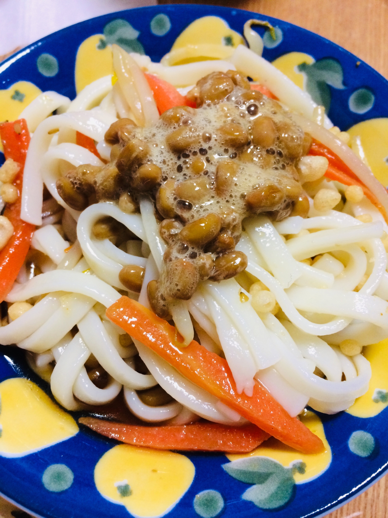 納豆人参うどん