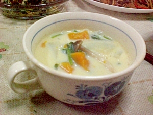 ● 野菜たっぷり☆豆乳コンソメスープ ●