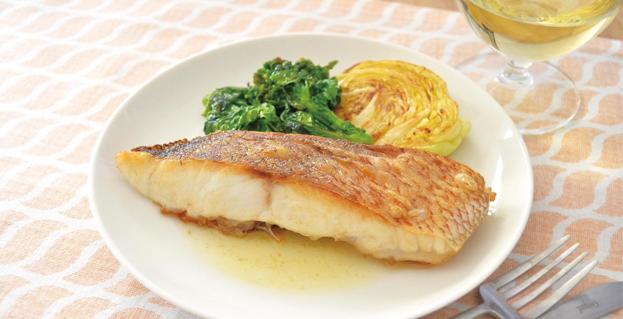 鯛と春野菜のポワレ