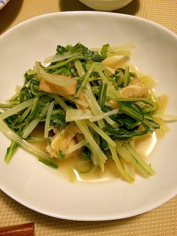 水菜とお揚げの炊いたん レシピ・作り方 by きのこのみみ - 楽天レシピ