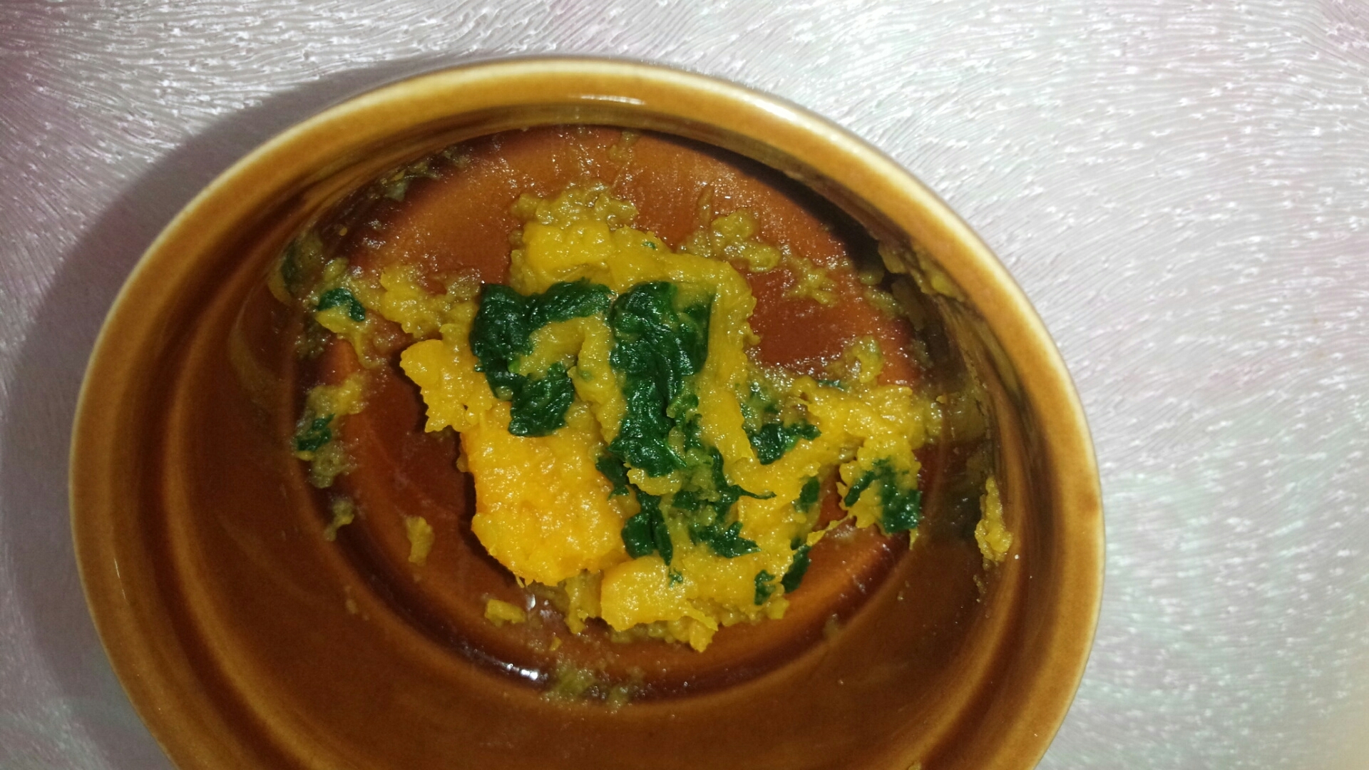 離乳食中期 ほうれん草のかぼちゃ和え レシピ 作り方 By たくみ905 楽天レシピ