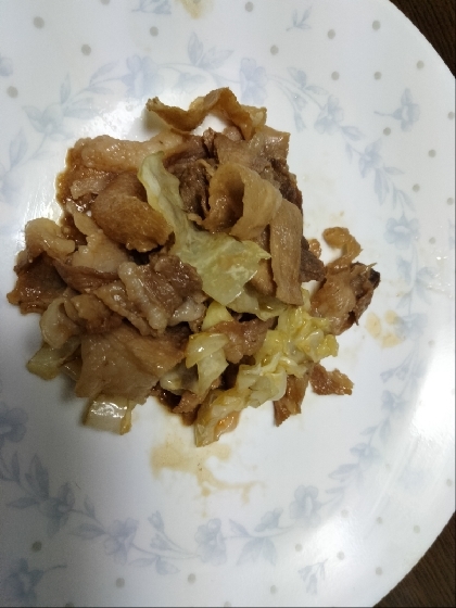 キャベツと豚肉炒め