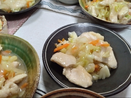 余ったお餅と野菜で♪鶏むね肉の中華あんかけ