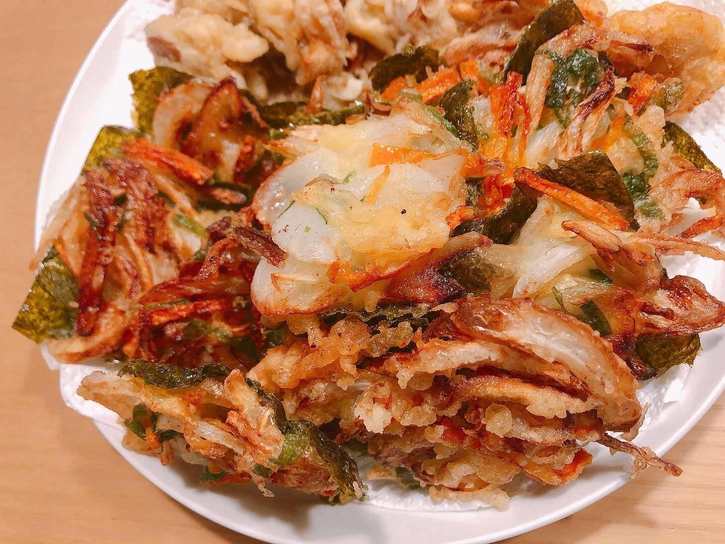 新玉ねぎの磯部かき揚げ